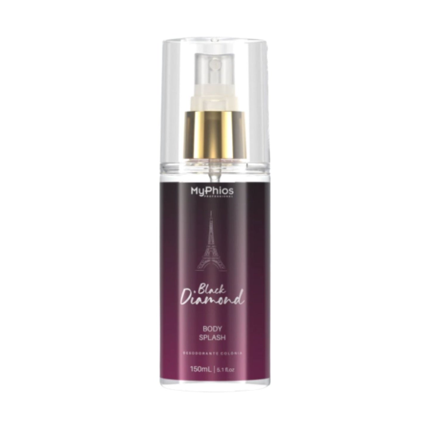Body Splash MyPhios Black Dimond Fragrância Sofisticada 150 ml