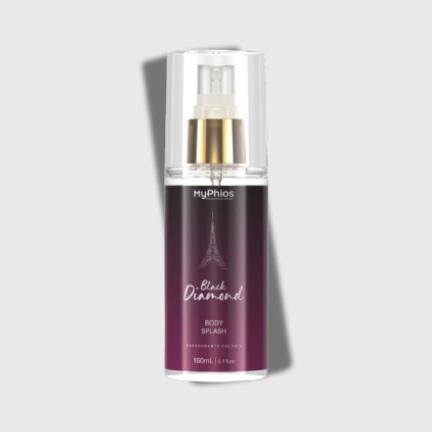 Body Splash MyPhios Black Dimond Fragrância Sofisticada 150 ml