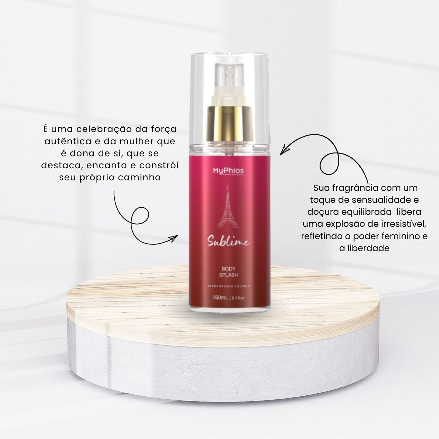 Body Splash MyPhios Sublime Fragrância Leve e Refrescante 150 ml