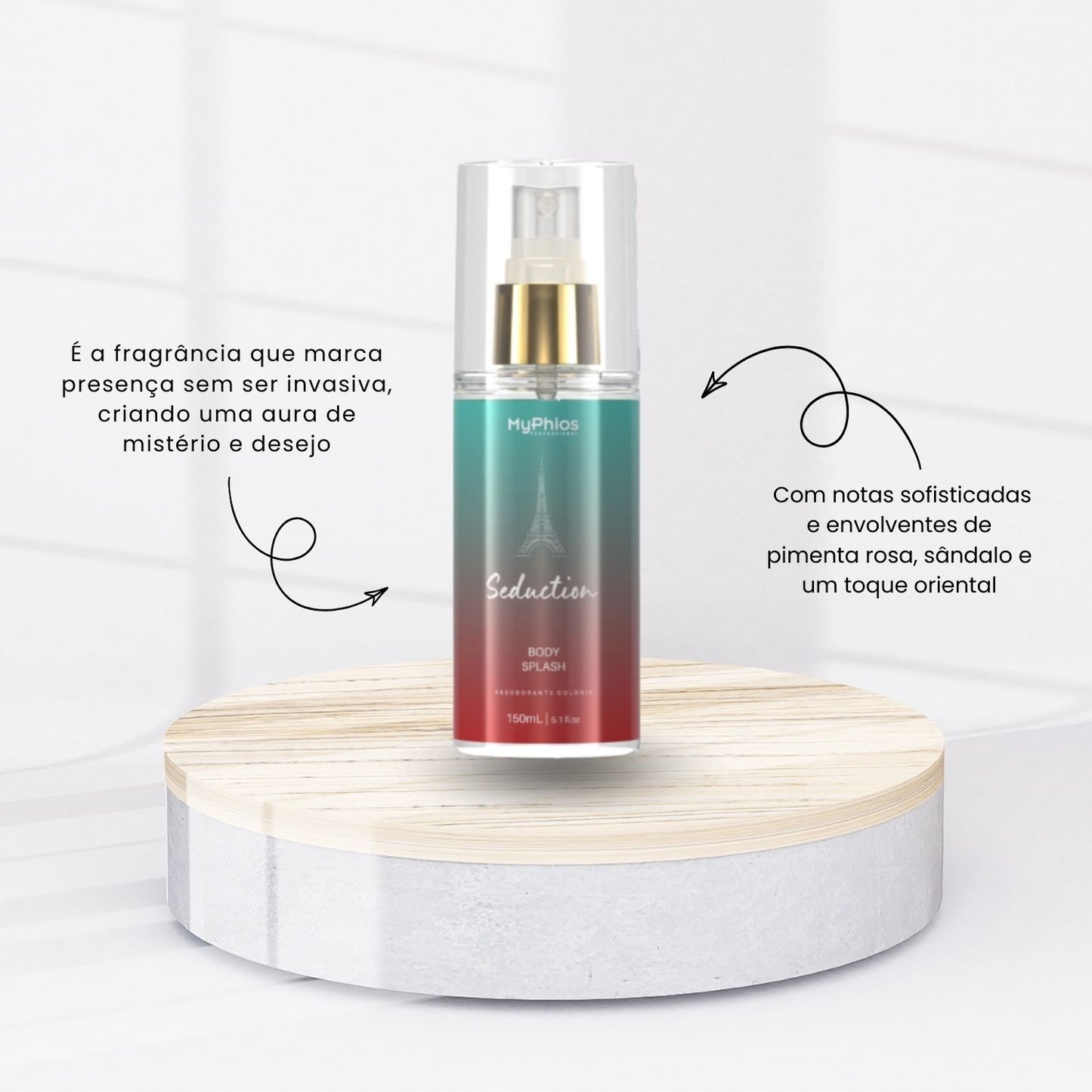 Body Splash MyPhios Seduction Fragrância Corporal Refrescante 150 ml