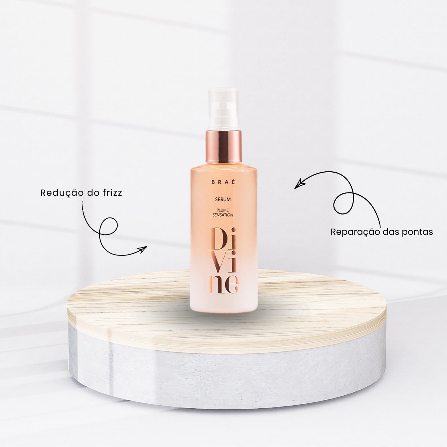 Serum Braé Divine Plume Sensation Oleo Reparador de Pontas 60 ml