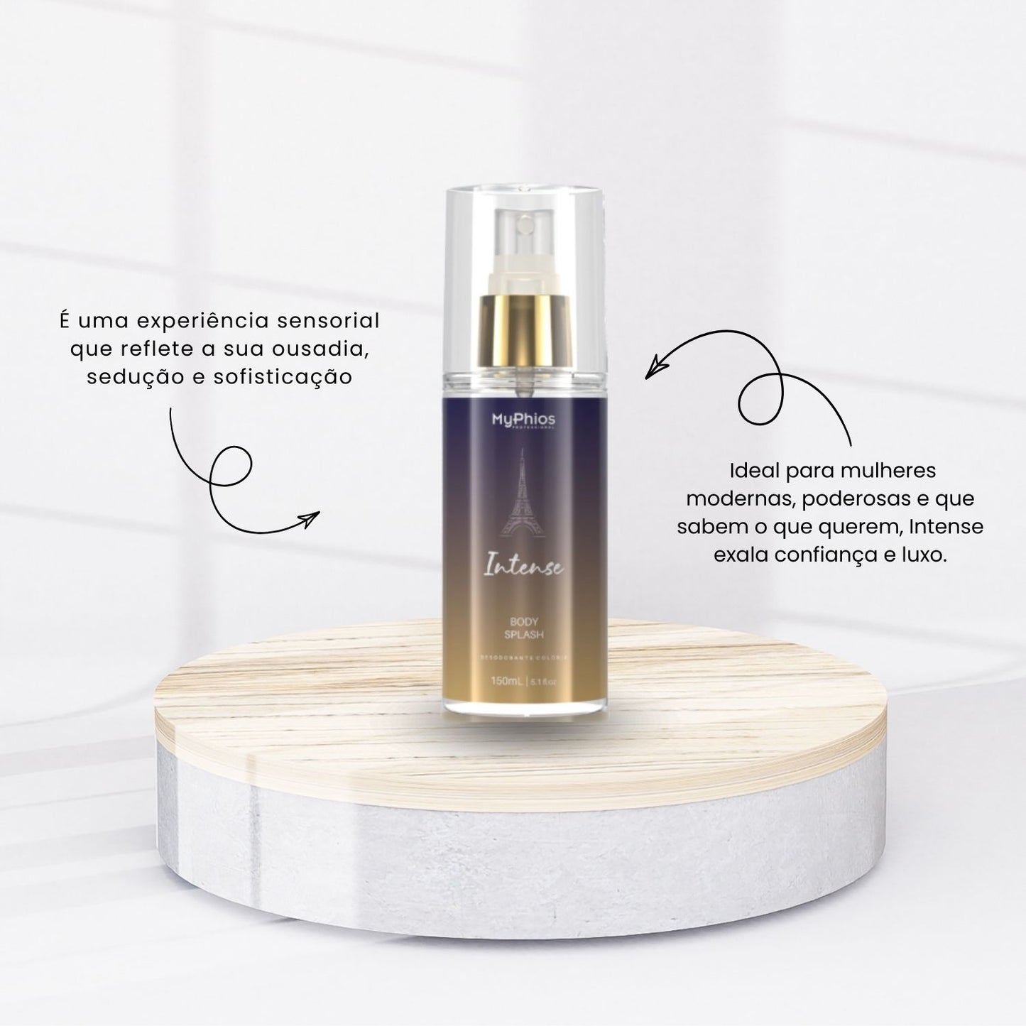 Body Splash MyPhios Intense Fragrância Duradoura 150 ml