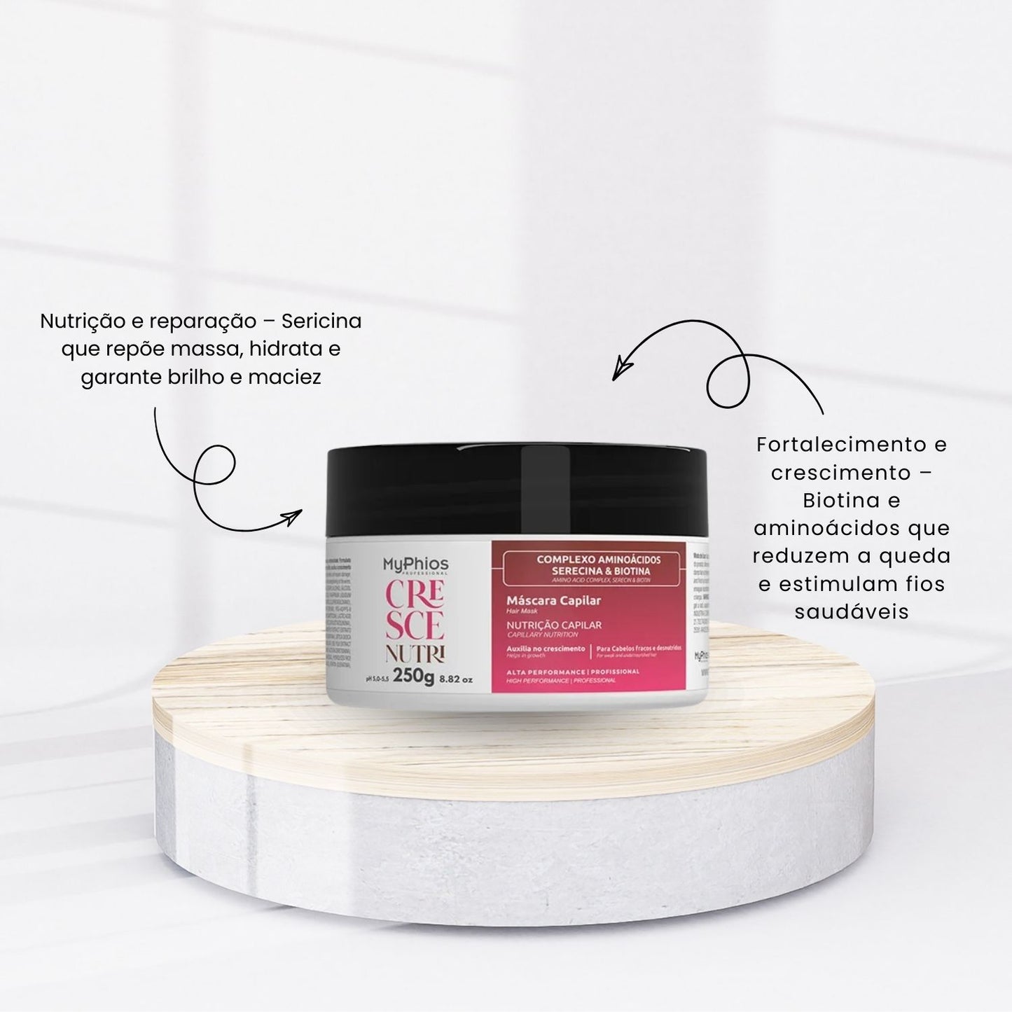 Máscara MyPhios Cresce Nutri Máscara de Nutrição e Crescimento Capilar 250 g