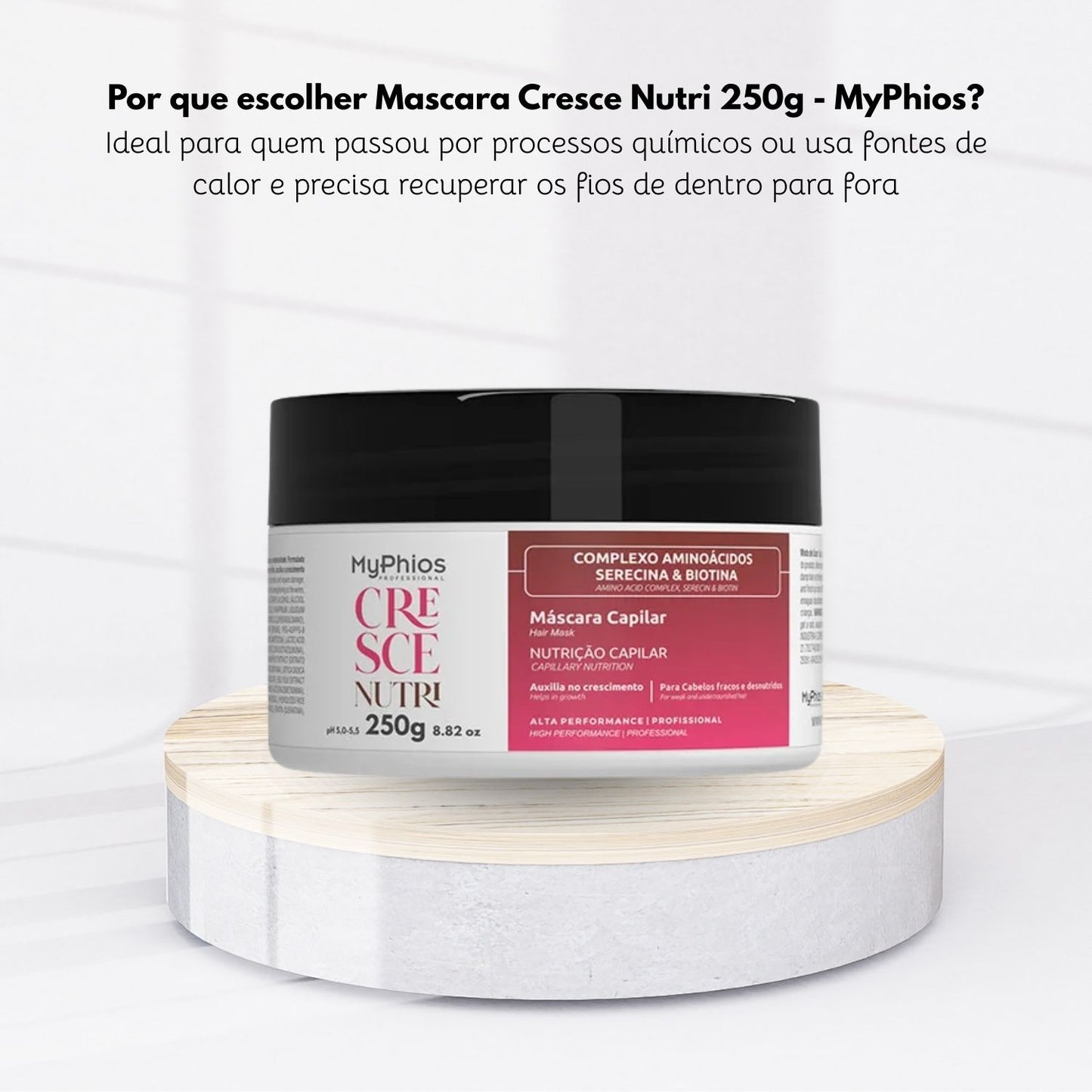 Máscara MyPhios Cresce Nutri Máscara de Nutrição e Crescimento Capilar 250 g