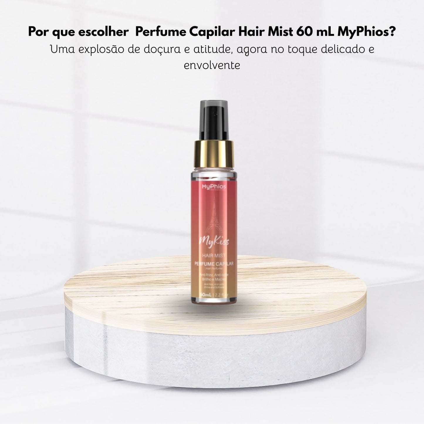 Perfume de Cabelo MyPhios Fragrância My Kiss Hair Mist 60 ml