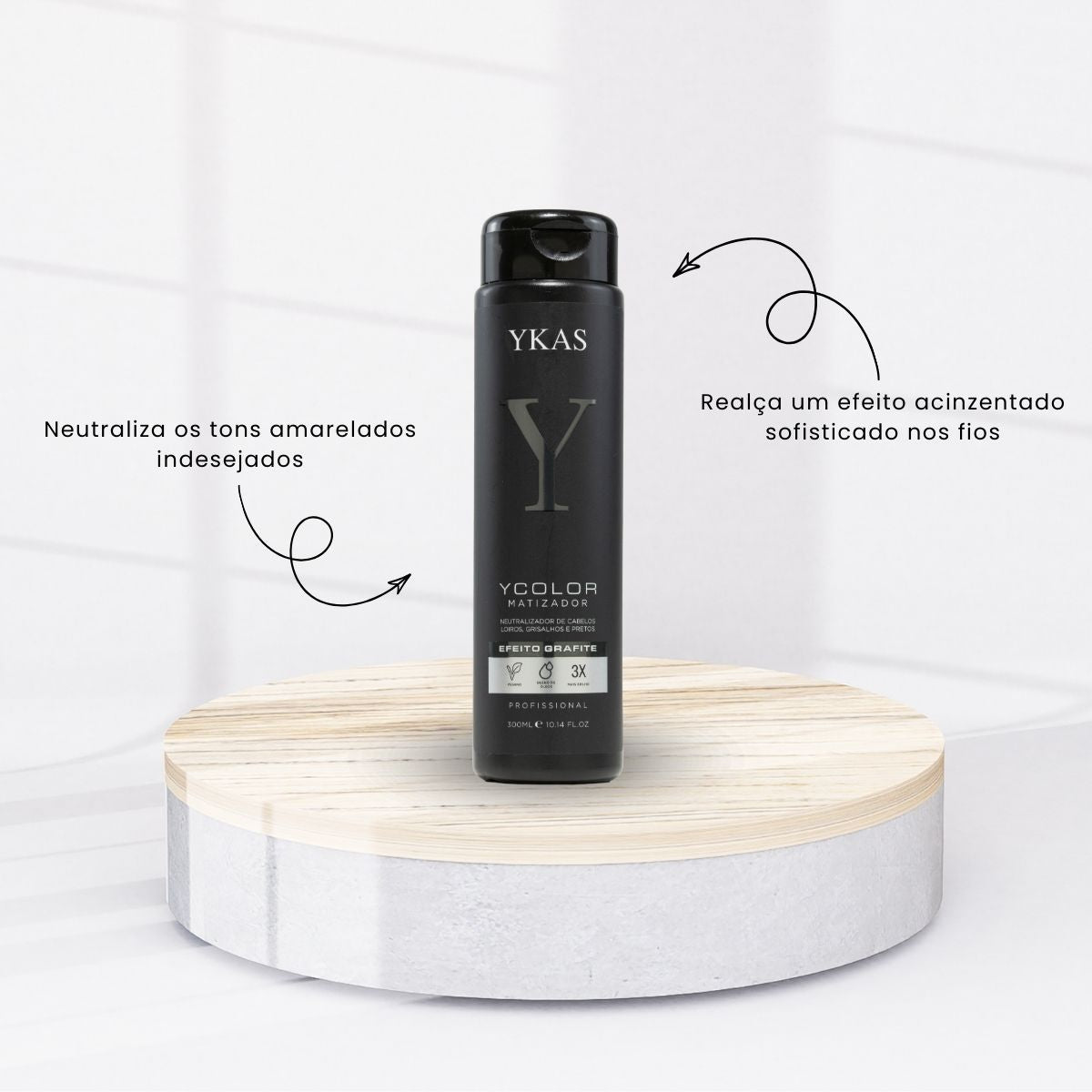 Ykas YColor Matizador Grafite Neutraliza Amarelado Loiros 300 ml