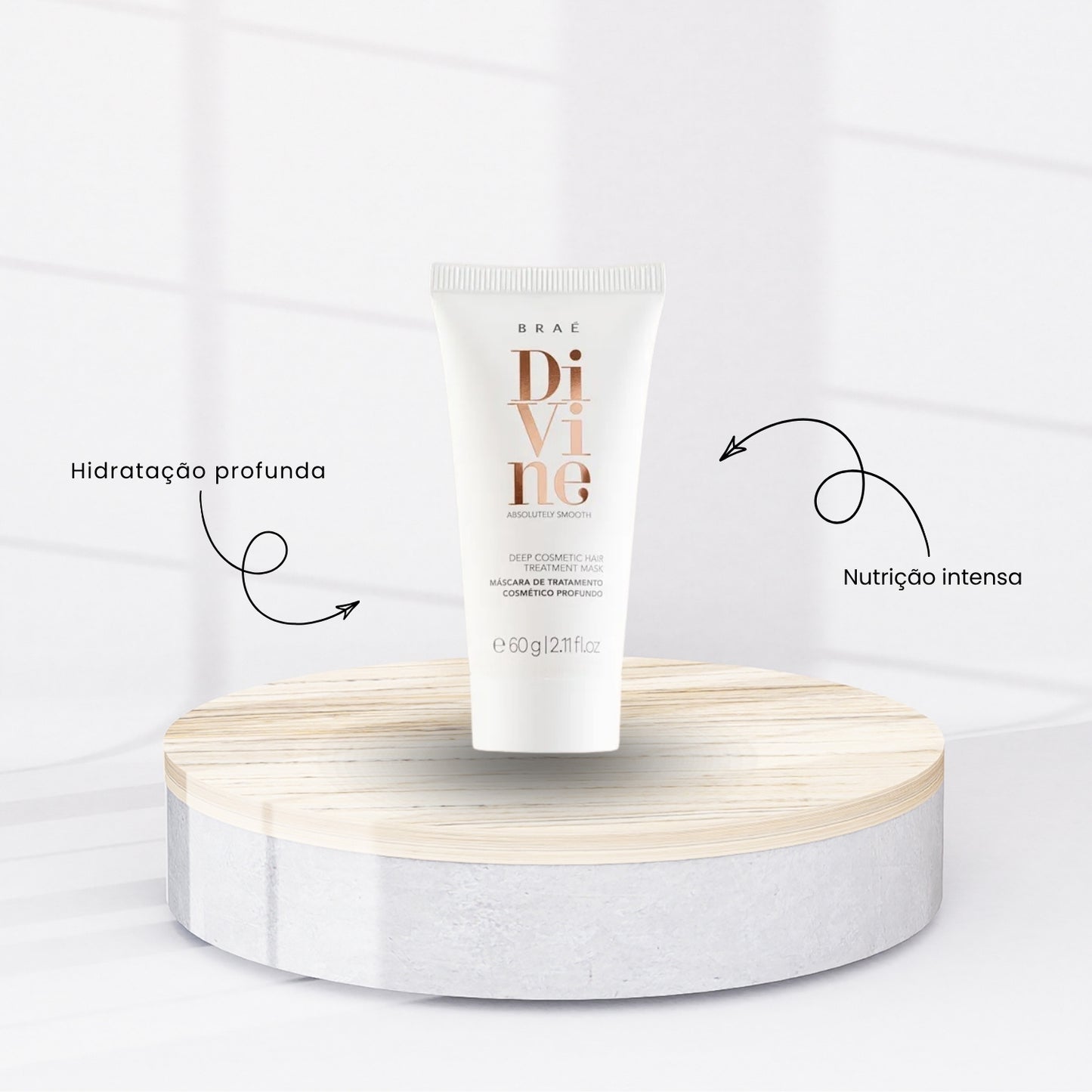 Kit Braé Divine Shampoo 250 ml + Condicionador 250 ml + Máscara 60 ml