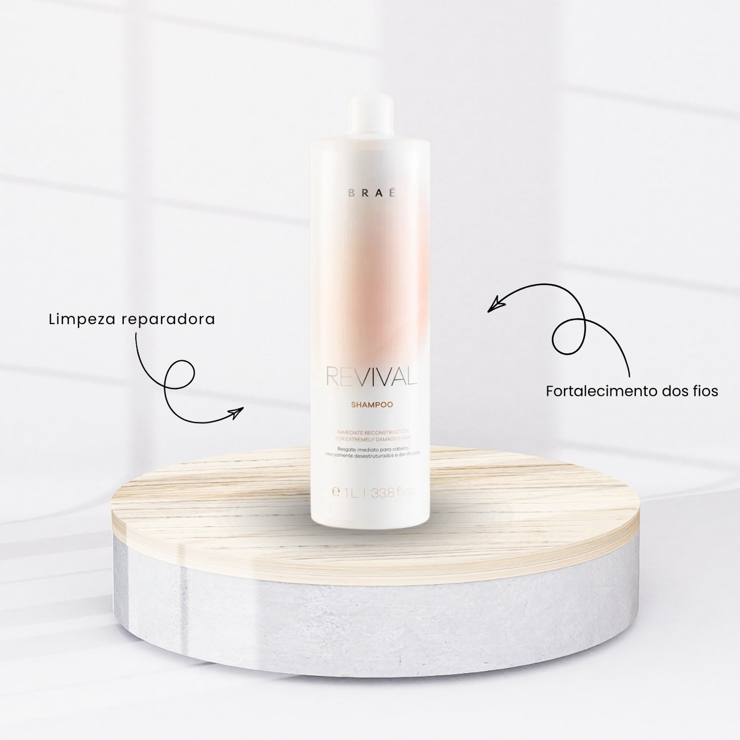 Kit Braé Revival Shampoo 1 Litro + Condicionador 1 Litro