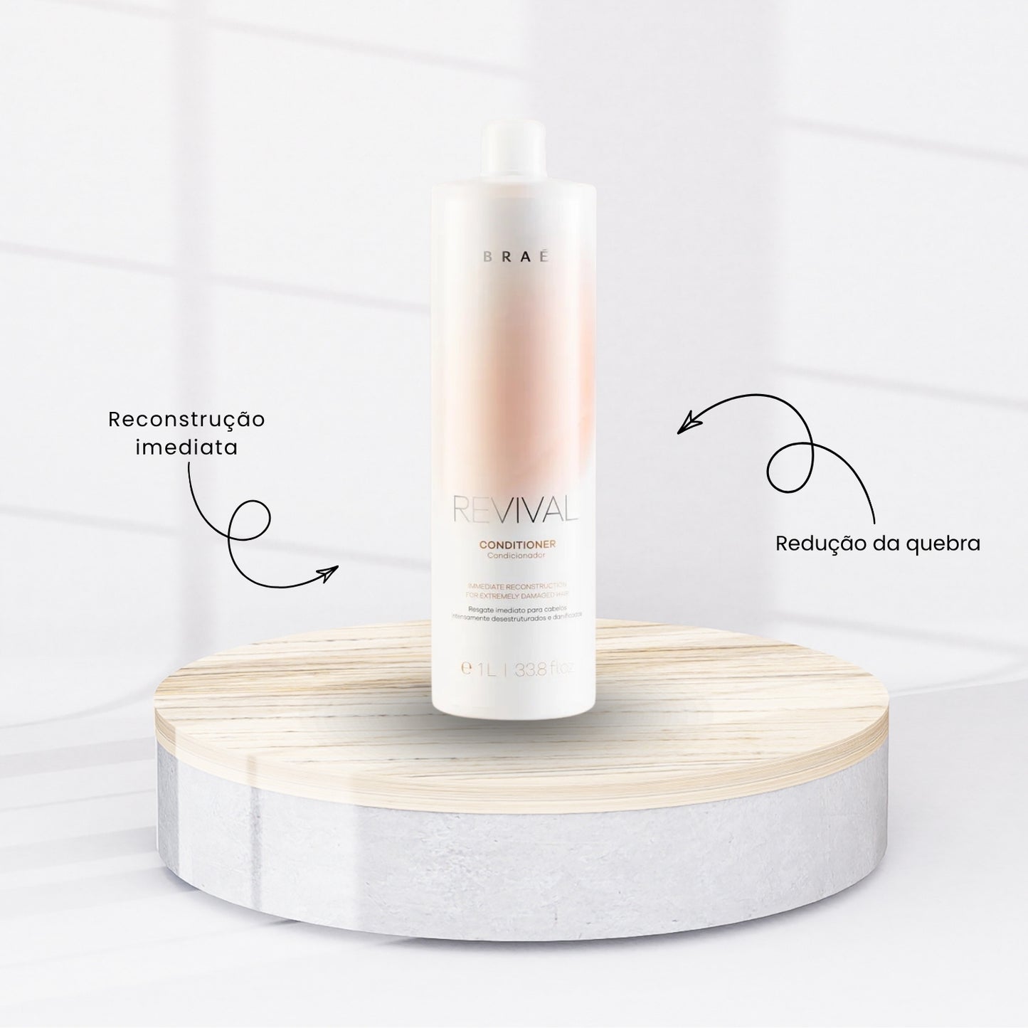 Kit Braé Revival Shampoo 1 Litro + Condicionador 1 Litro