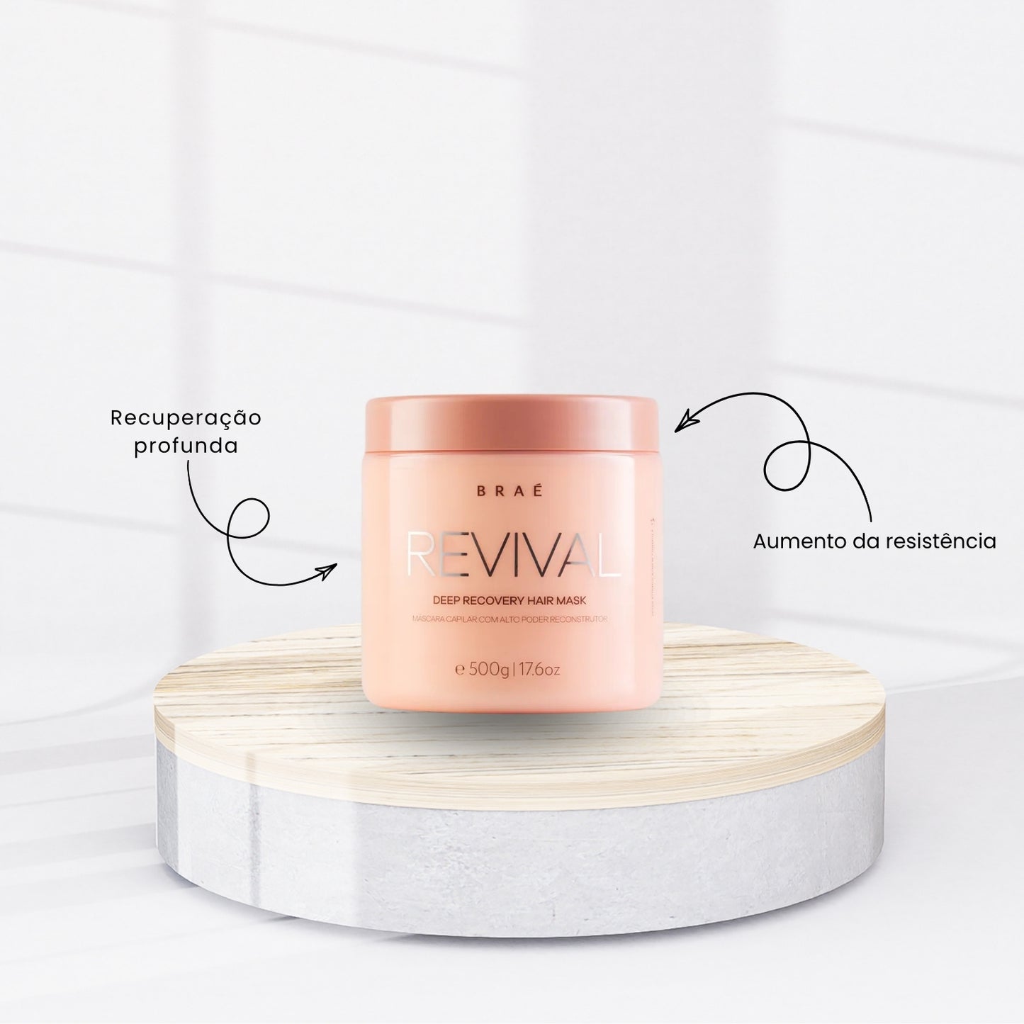 Kit Braé Revival Shampoo 1 Litro + Condicionador 1 Litro + Máscara 500 g