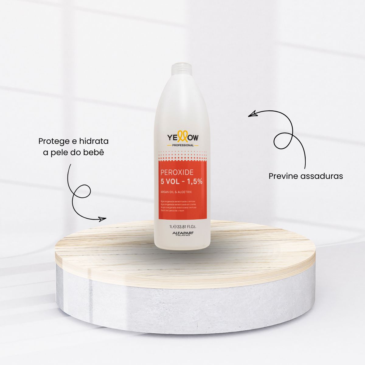 Água Oxigenada Yellow Clareamento 5 Volumes 1000 ml