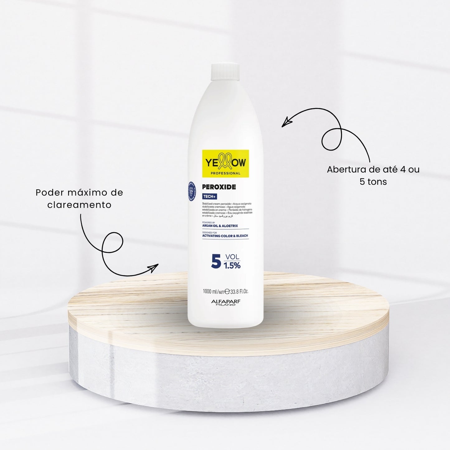 Água Oxigenada Yellow Clareamento 5 Volumes 1000 ml