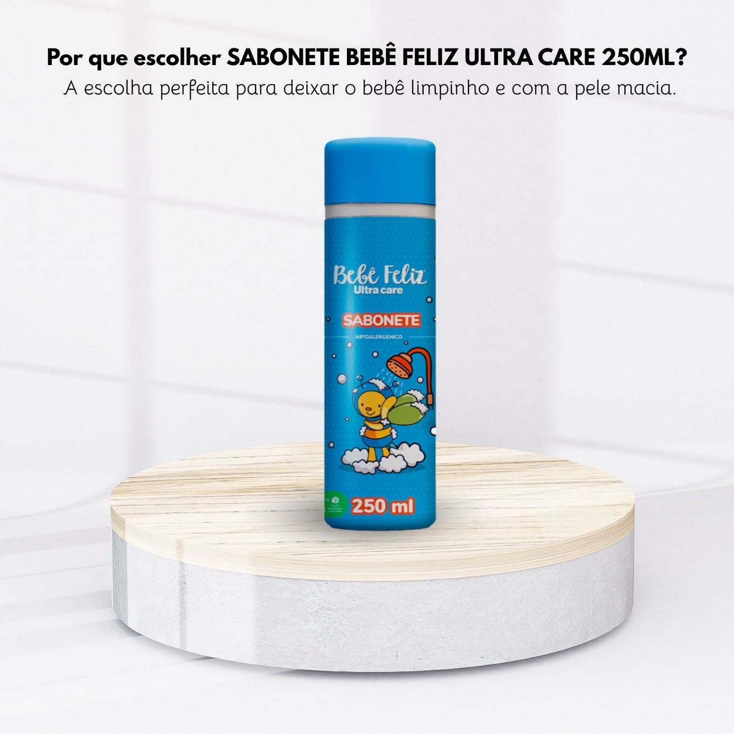Sabonete Bebê Feliz Limpeza Suave Pele Delicada 250 ml