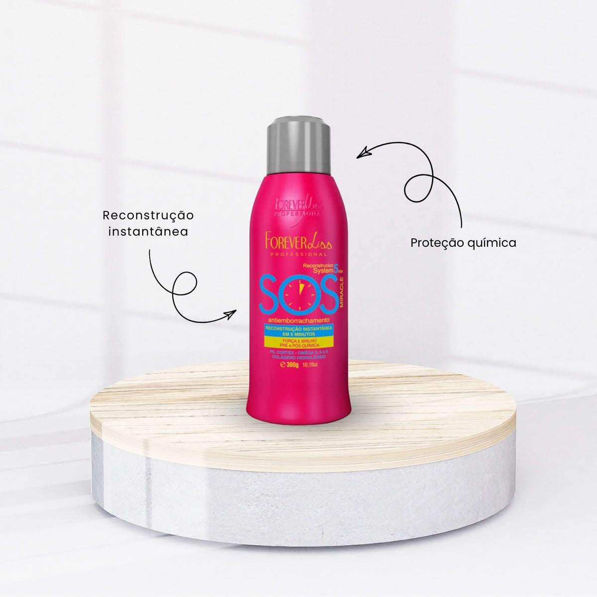 Kit Forever Liss Máscaras UTI 240 g + Anabolizante 240 g + Verniz 240 g + Antiemborrachamento 300 ml