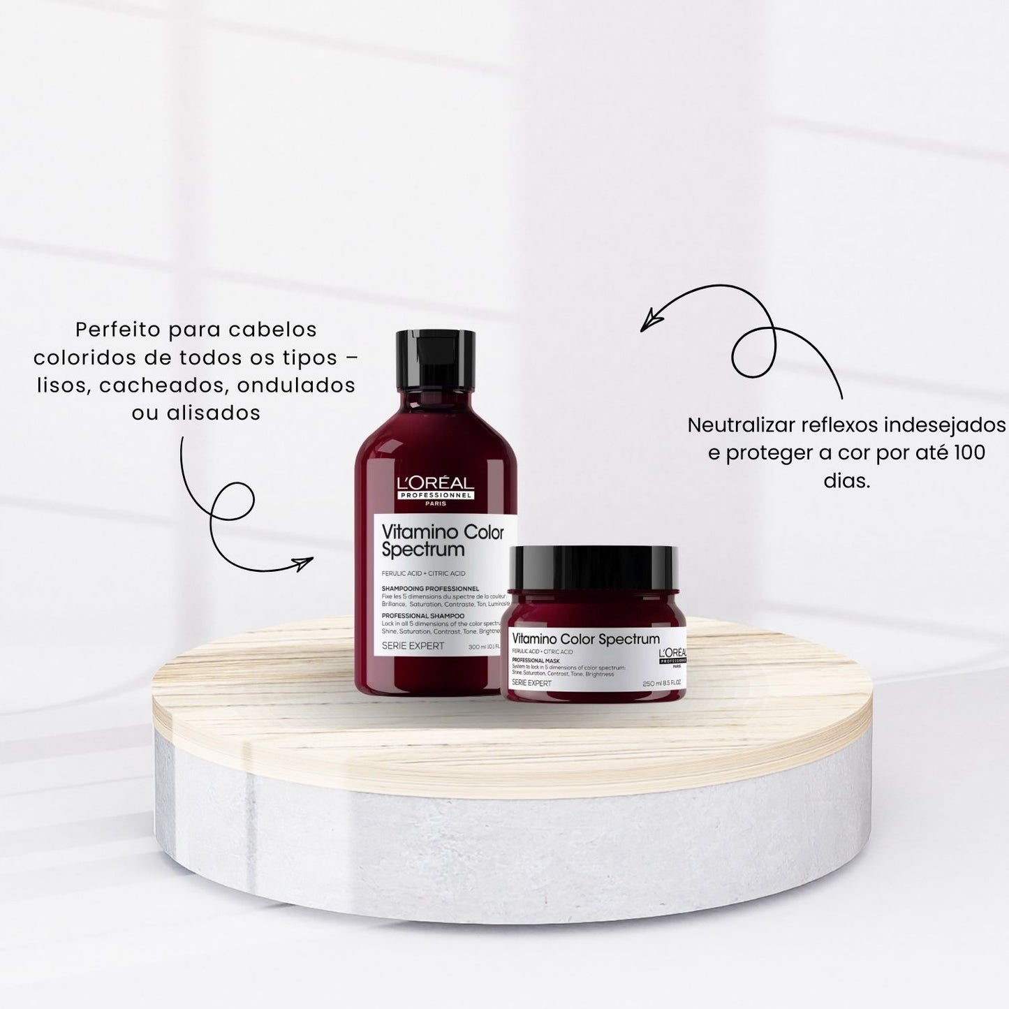 Kit Loreal Vitamino Color Spectrum Shampoo e Máscara