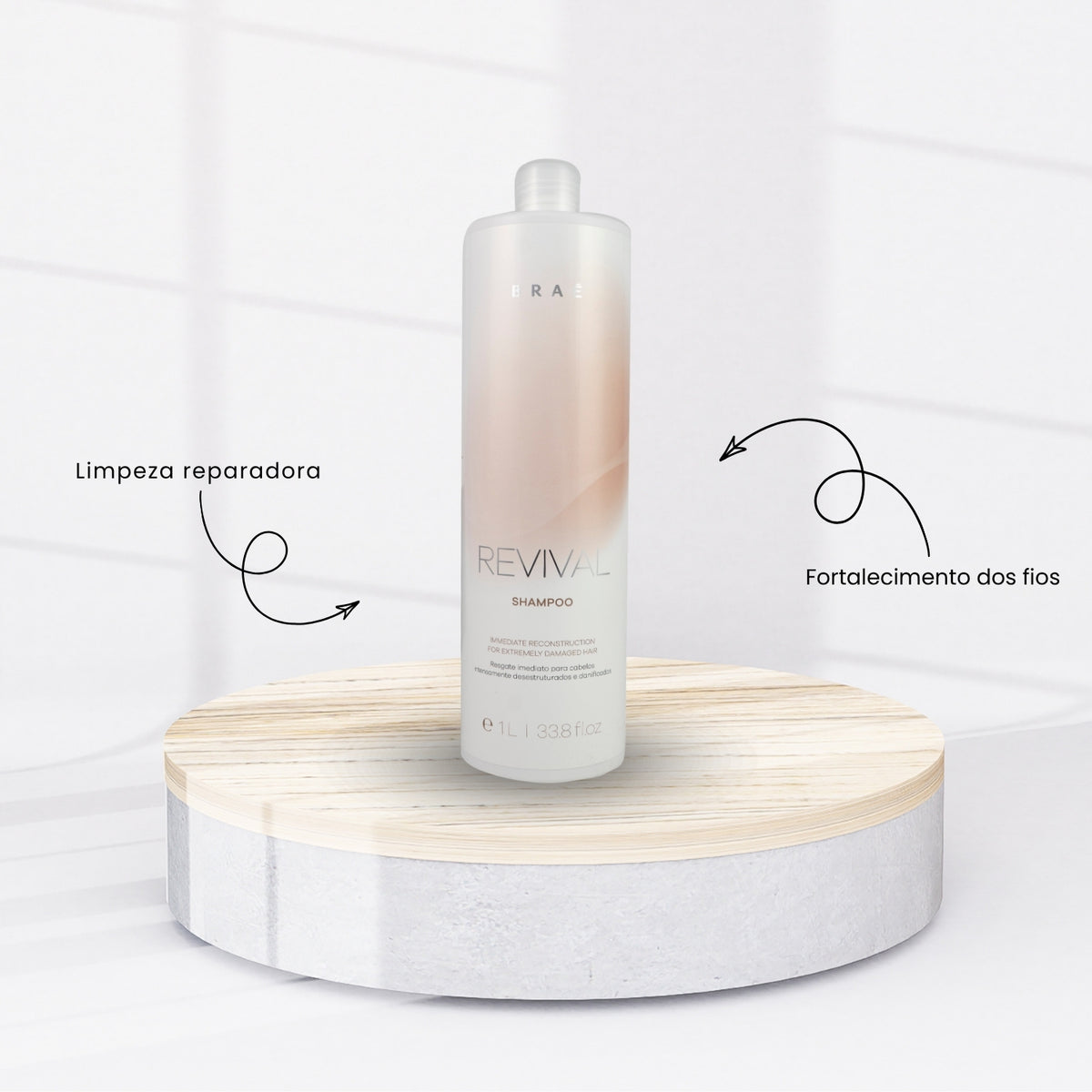 Shampoo Braé Revival Reconstrutor 1 Litro