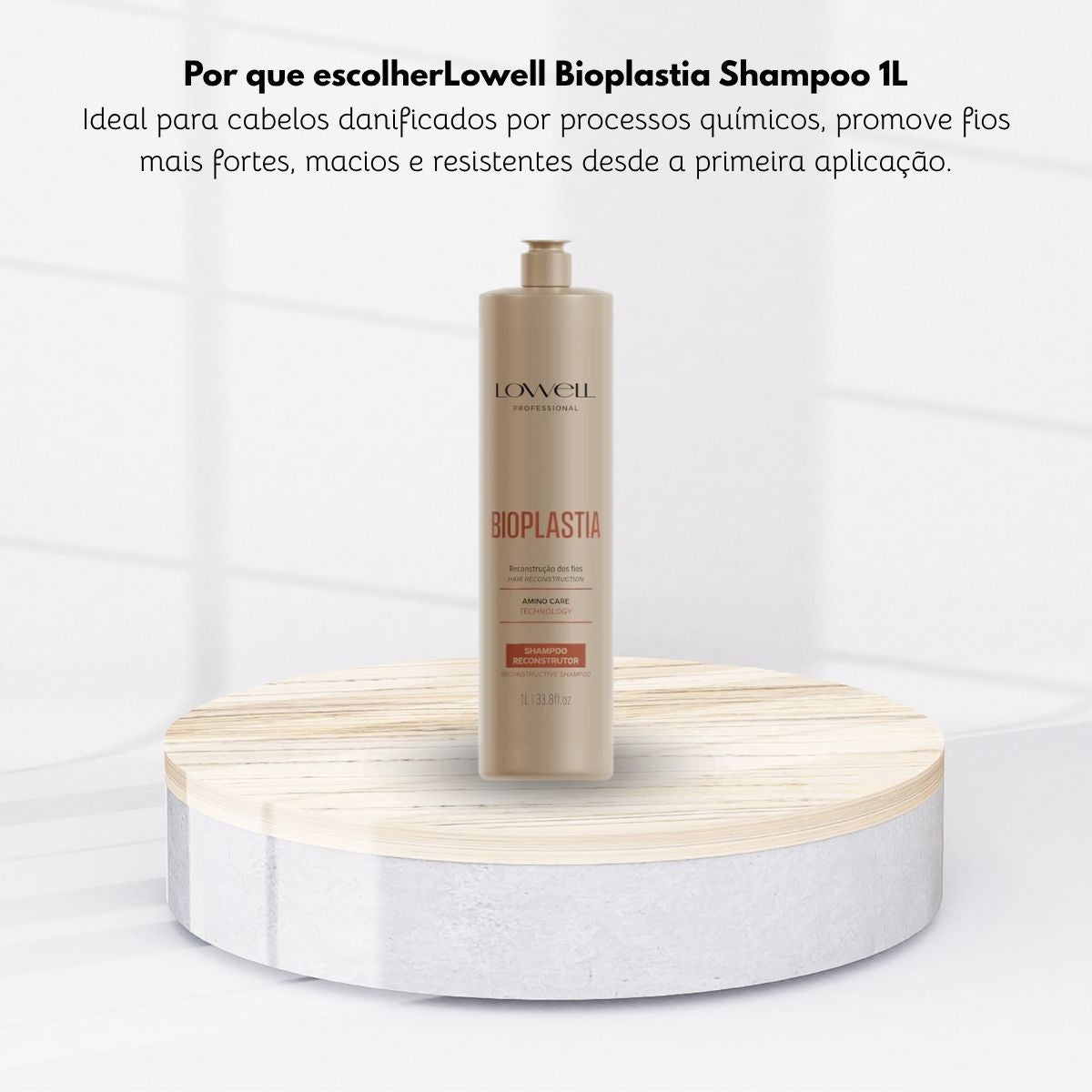 Shampoo Lowell Bioplastia Reconstrói Cabelos Danificados 1 Litro