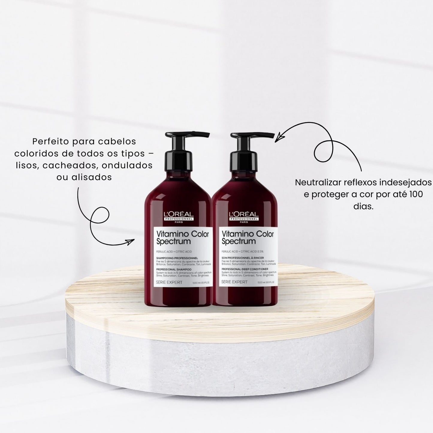 Kit Loreal Vitamino Color Spectrum Shampoo e Condicionador 500 ml