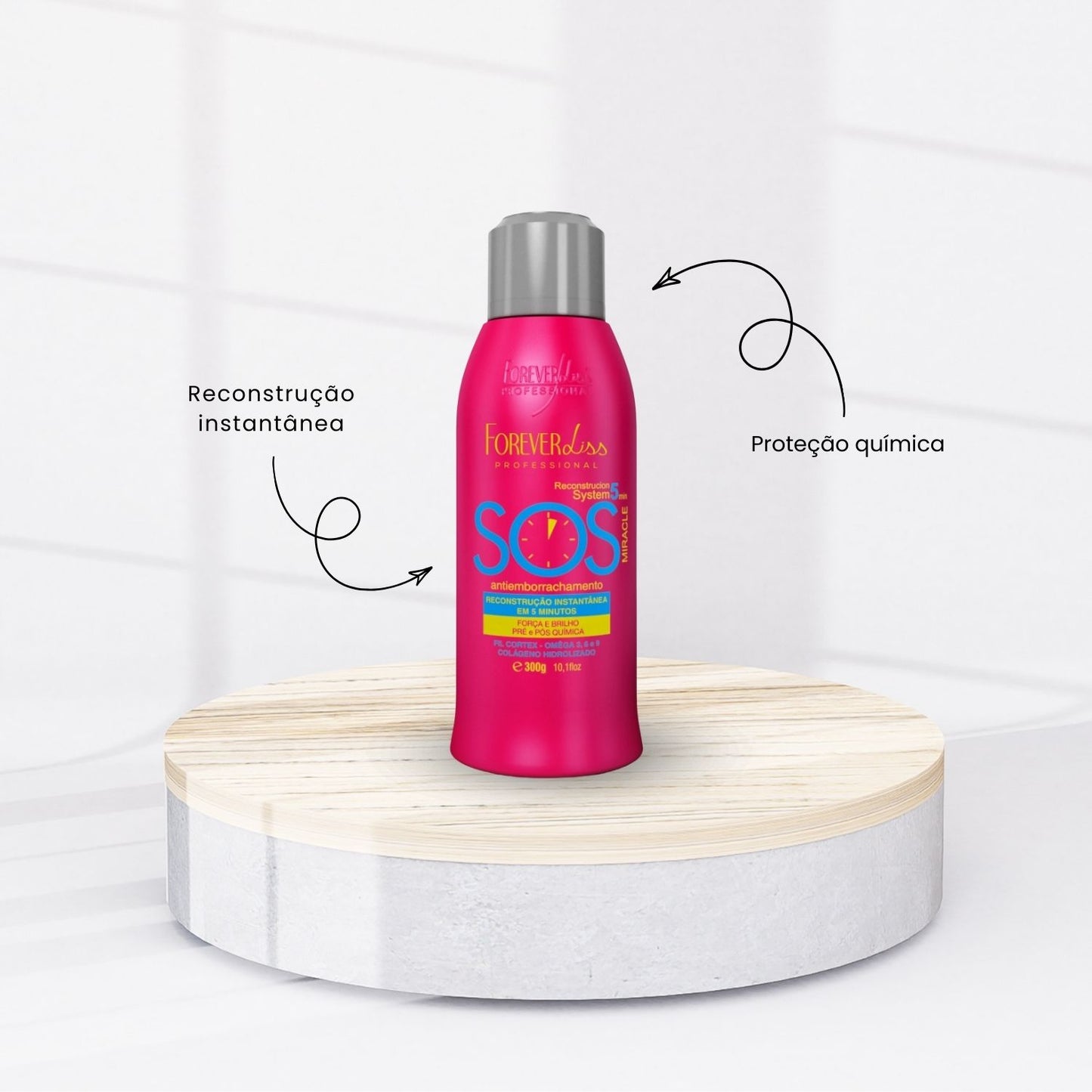 Kit Forever Liss Antiemborrachamento 300 ml + Verniz 1000 g