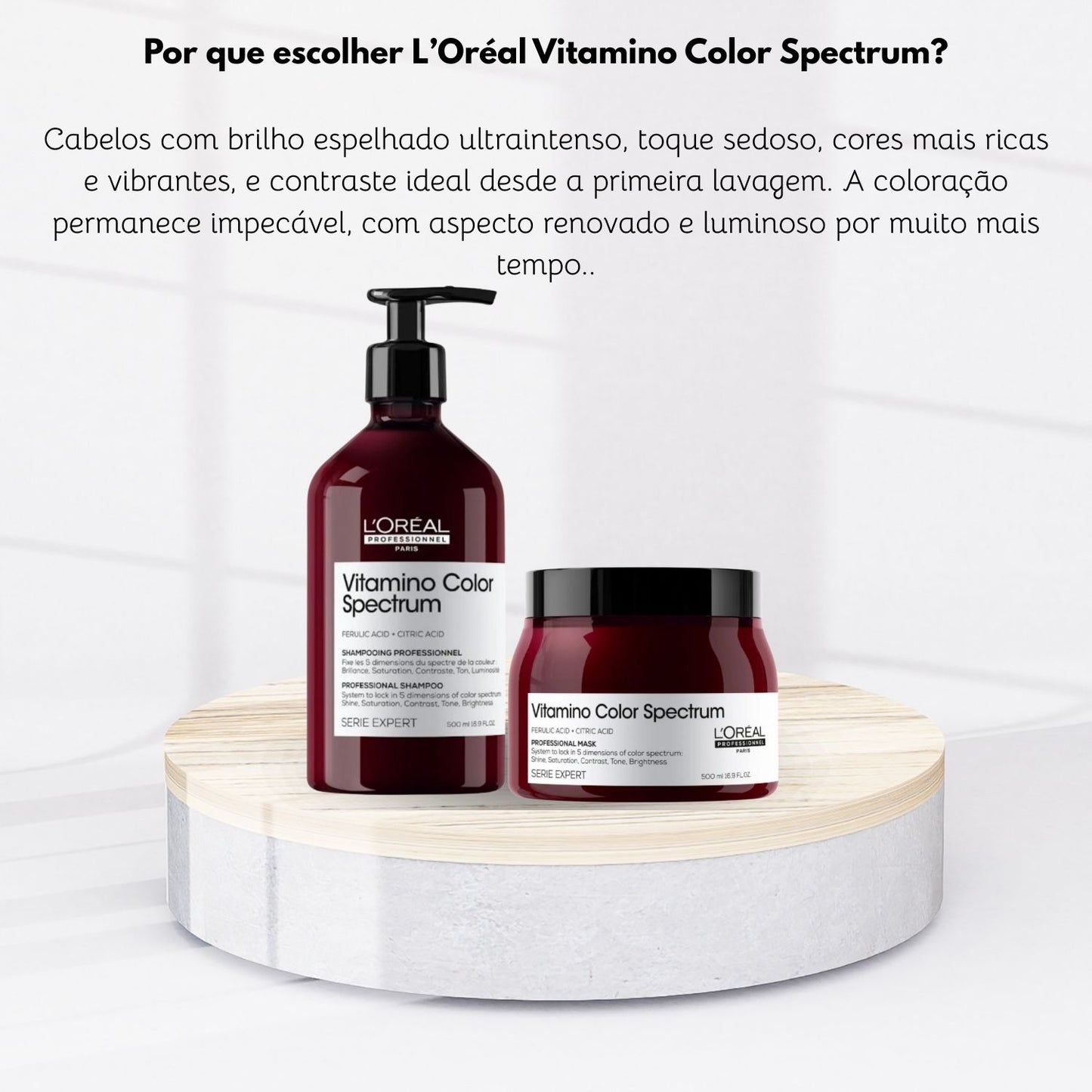 Kit Loreal Vitamino Color Spectrum Shampoo e Máscara 500 ml