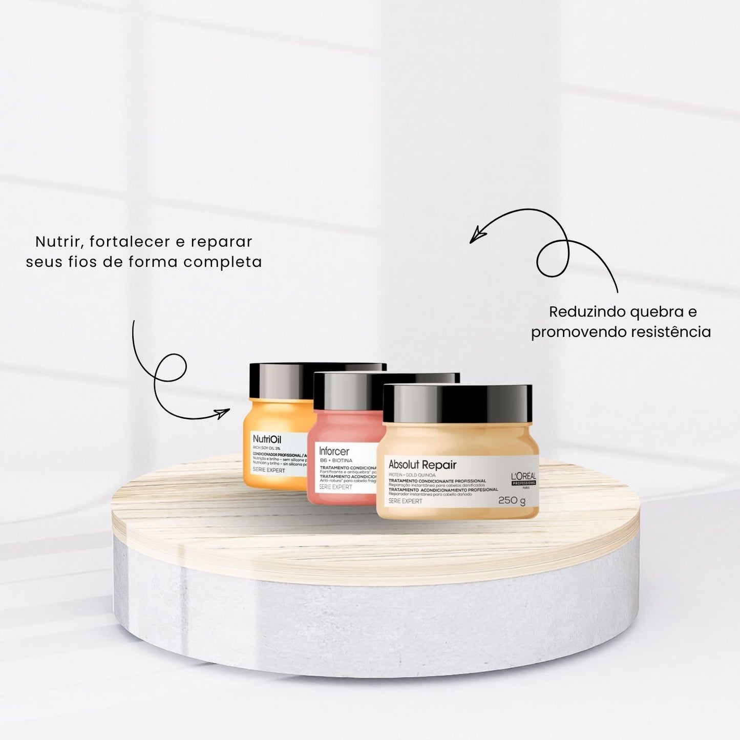 Kit Loreal Cronograma Capilar Máscaras 250 g