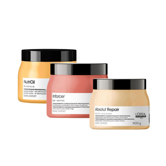 Kit Loreal Cronograma Capilar Máscaras 500 g