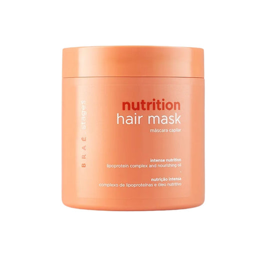 Máscara Braé Stages Nutrition Máscara de Nutrição Profunda Cabelos Danificados 500 g