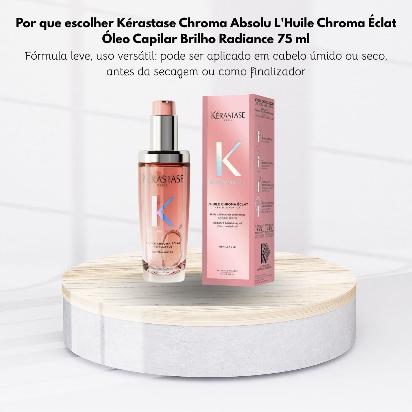 Óleo Capilar Kérastase Chroma Absolu L'Huile Chroma Éclat Brilho Radiance 75 ml