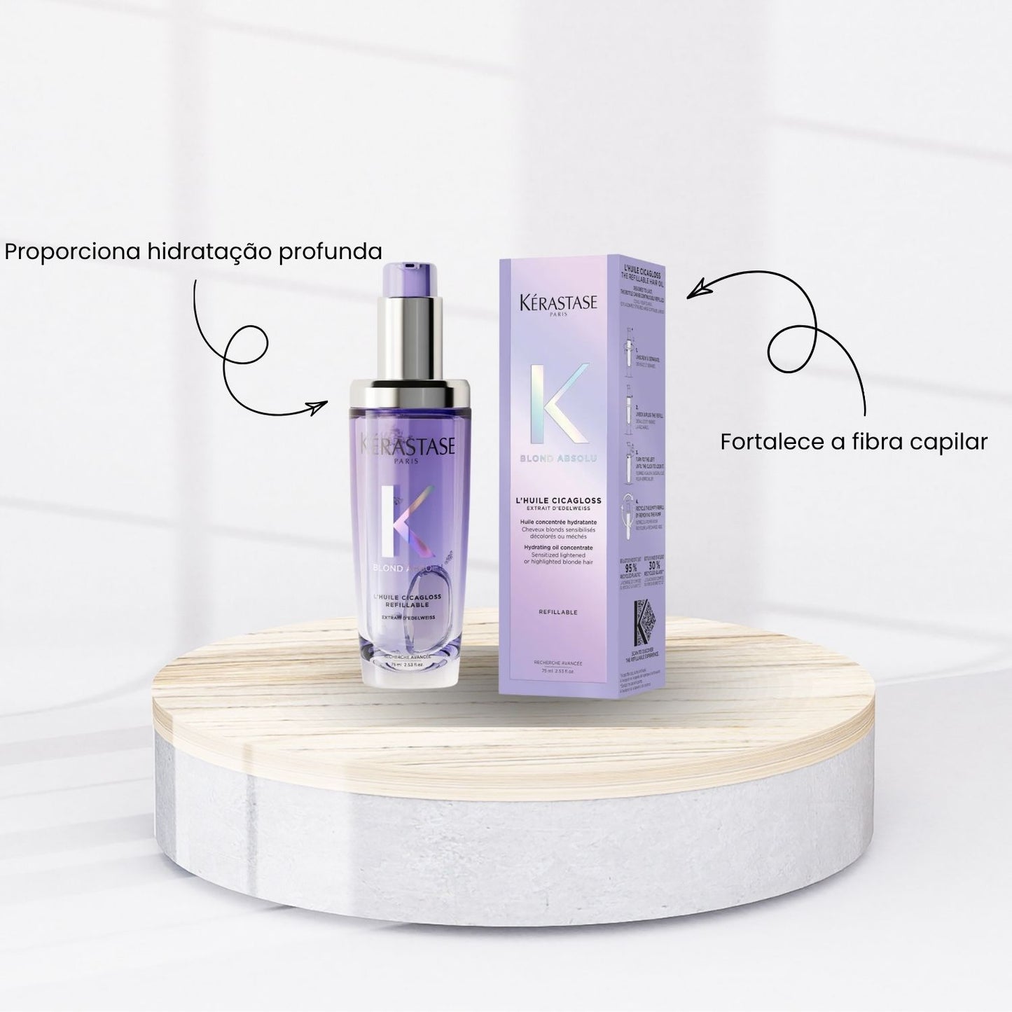 Óleo Capilar Kérastase Blond Absolu L'Huile Cicagloss Reparação Brilho 75 ml