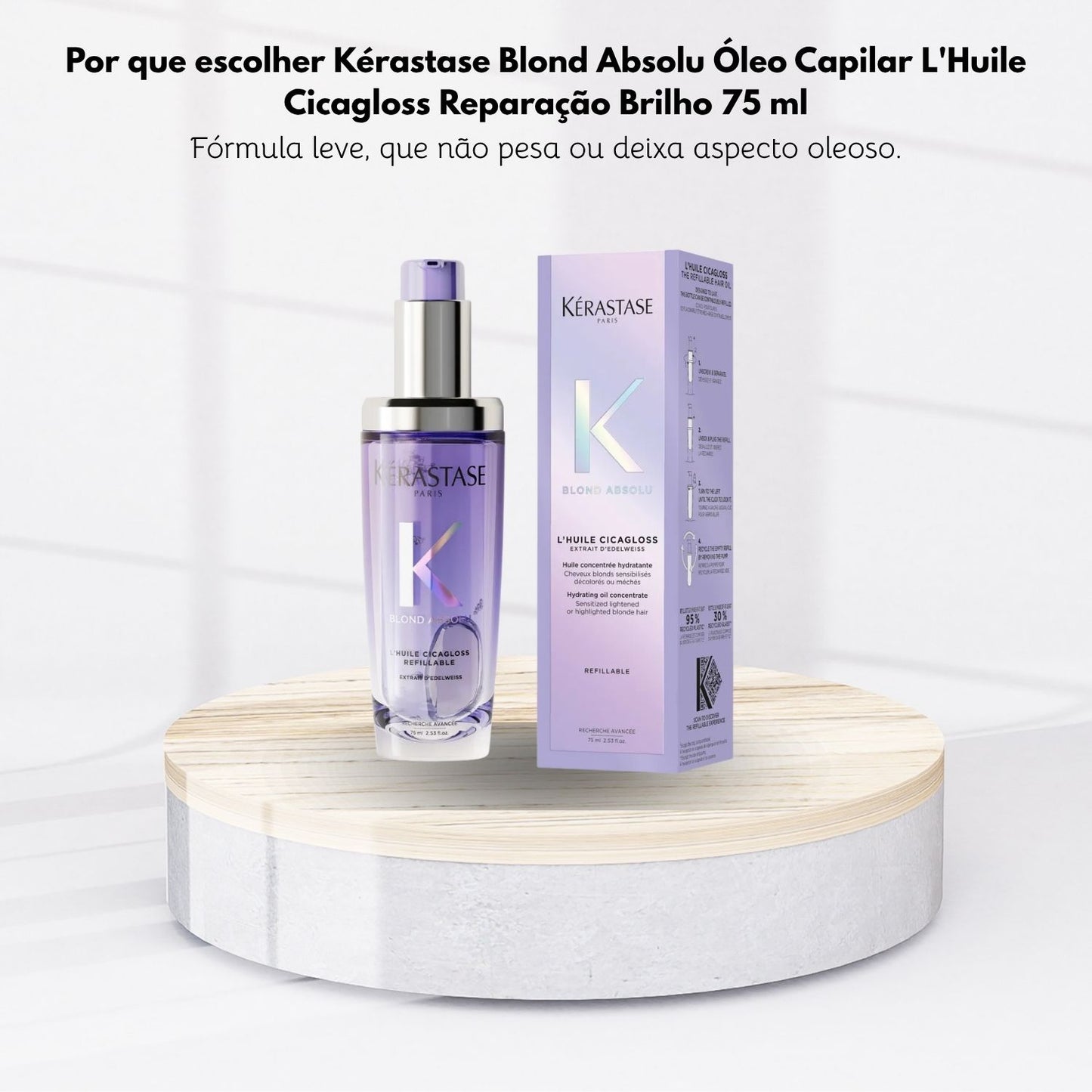 Óleo Capilar Kérastase Blond Absolu L'Huile Cicagloss Reparação Brilho 75 ml