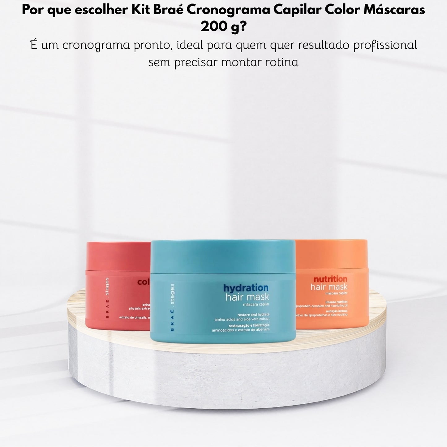 Kit Braé Cronograma Capilar Color Máscaras 200 g