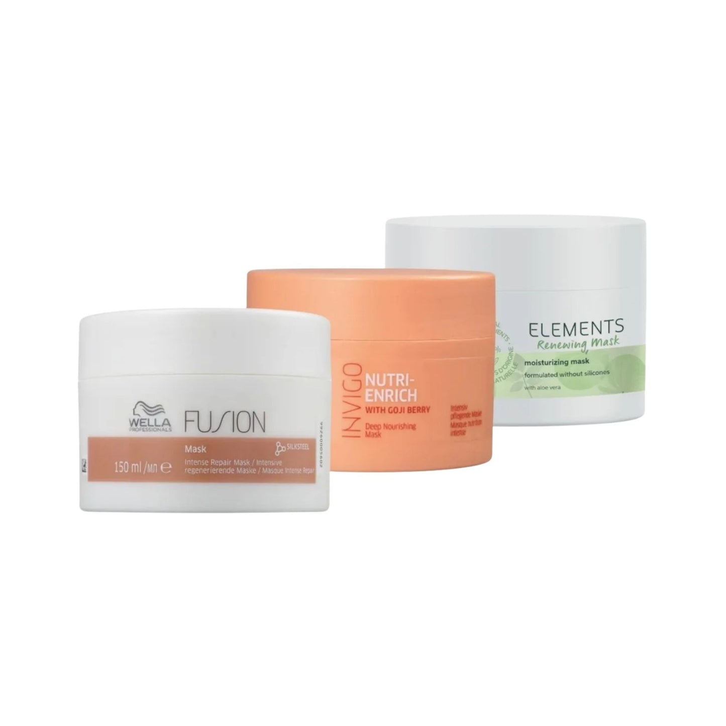Kit Wella Cronograma Capilar Nutri-Enrich Fusion Elements Máscaras 3 x 150 ml