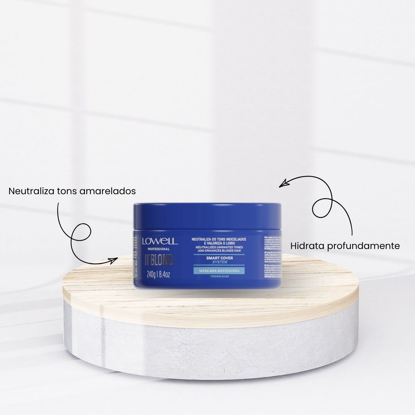 Máscara Matizadora Lowell It Blond Neutraliza Amarelado Máscara de Hidratação 240 g