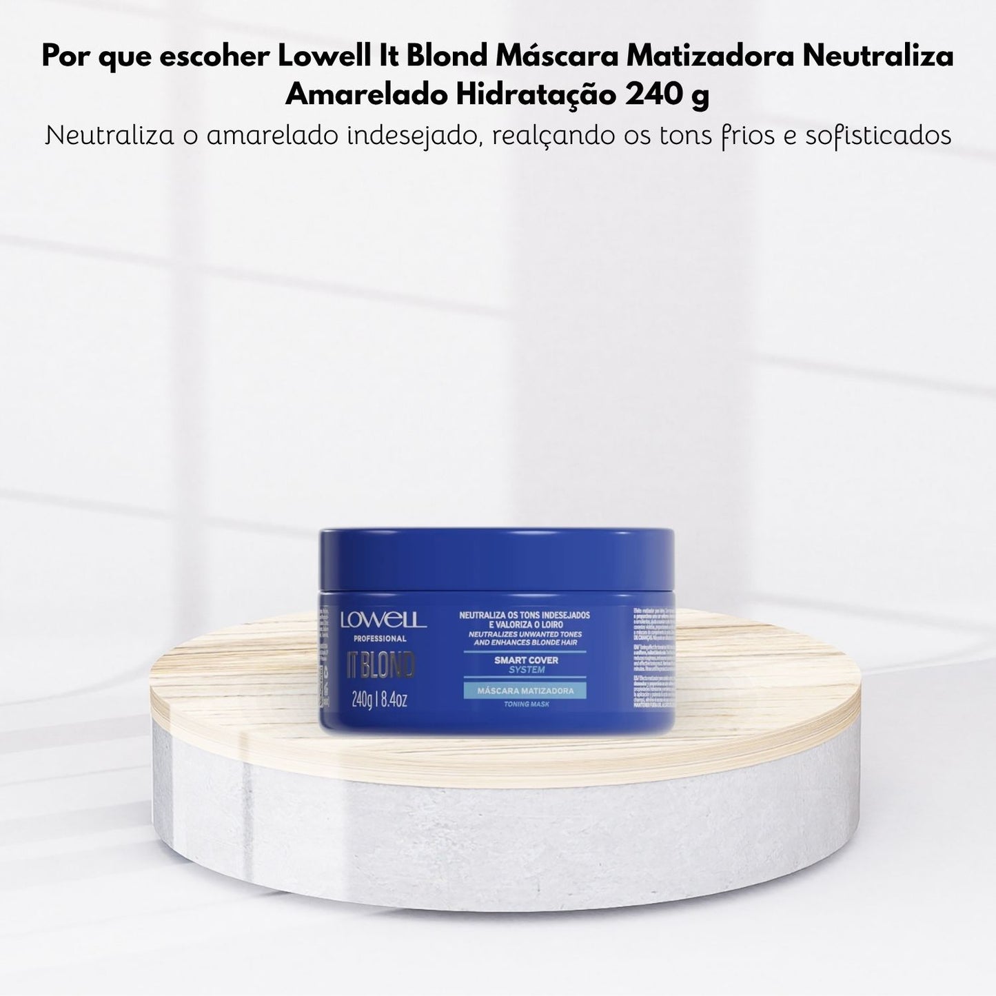 Máscara Matizadora Lowell It Blond Neutraliza Amarelado Máscara de Hidratação 240 g