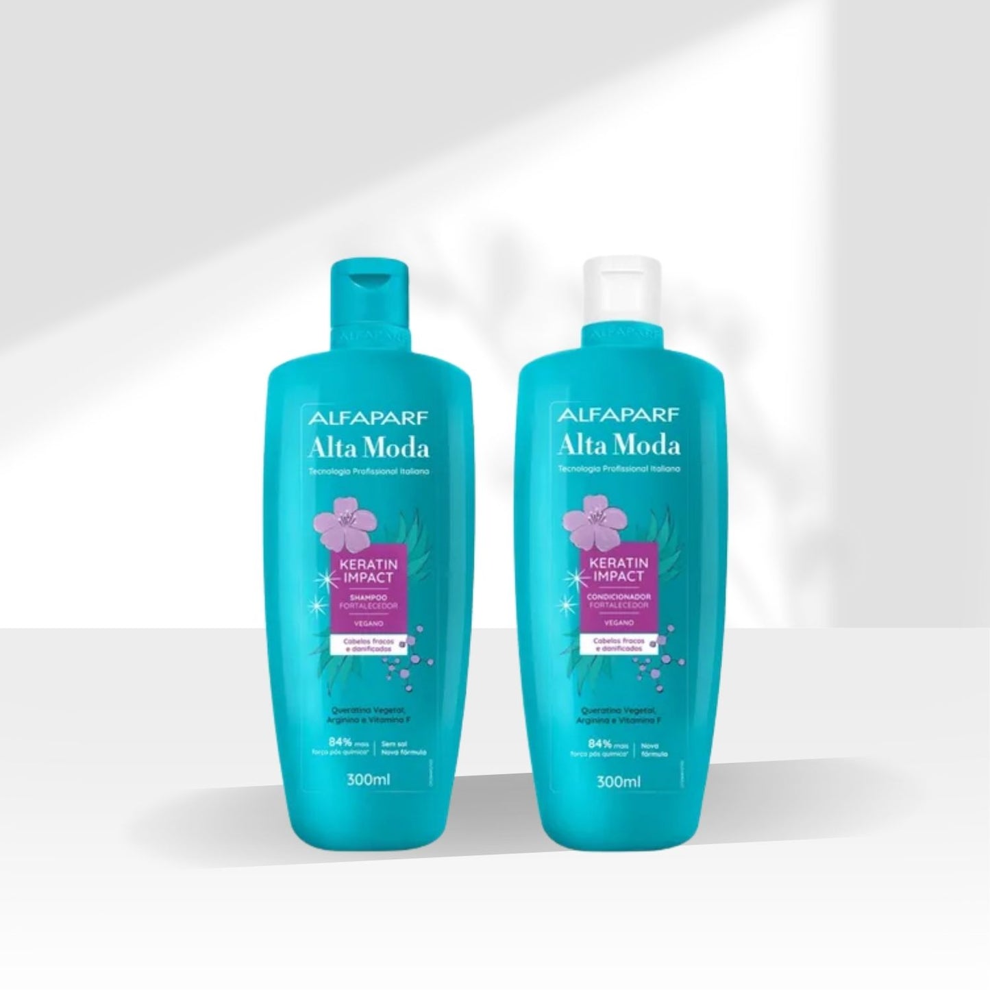 Kit Alfaparf Alta Moda Keratin Impact Shampoo e Condicionador Fortalecedor 300 ml