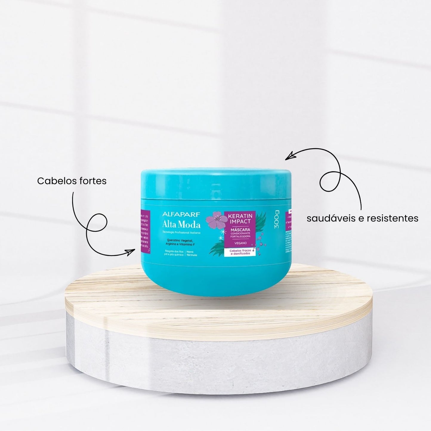 Máscara Alfaparf Alta Moda Keratin Impact Fortalecedora 300 ml