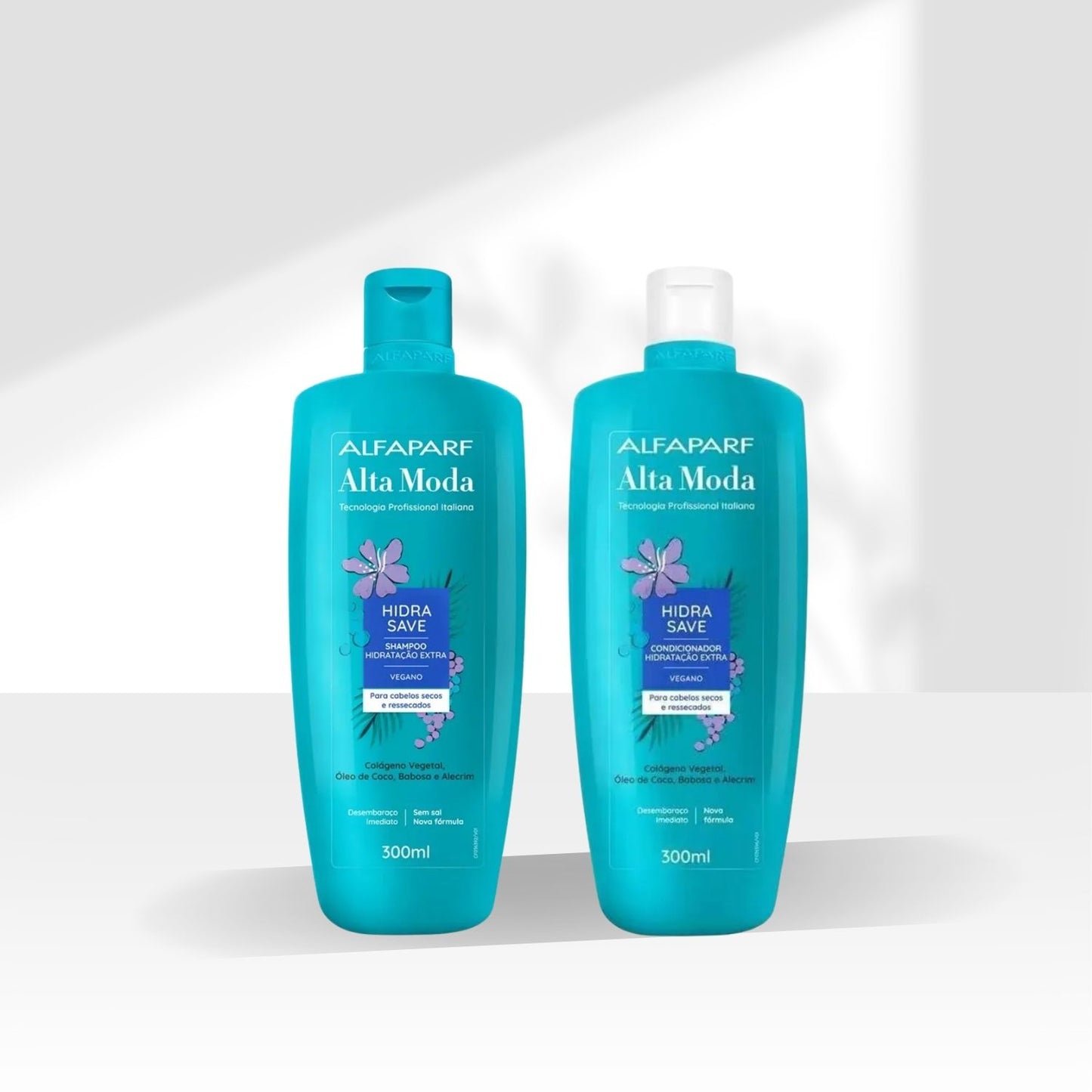 Kit Alfaparf Alta Moda Hidra Save Shampoo e Condicionador Hidratação Nutrição 300 ml