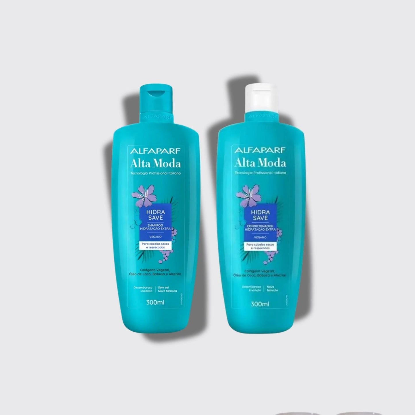Kit Alfaparf Alta Moda Hidra Save Shampoo e Condicionador Hidratação Nutrição 300 ml