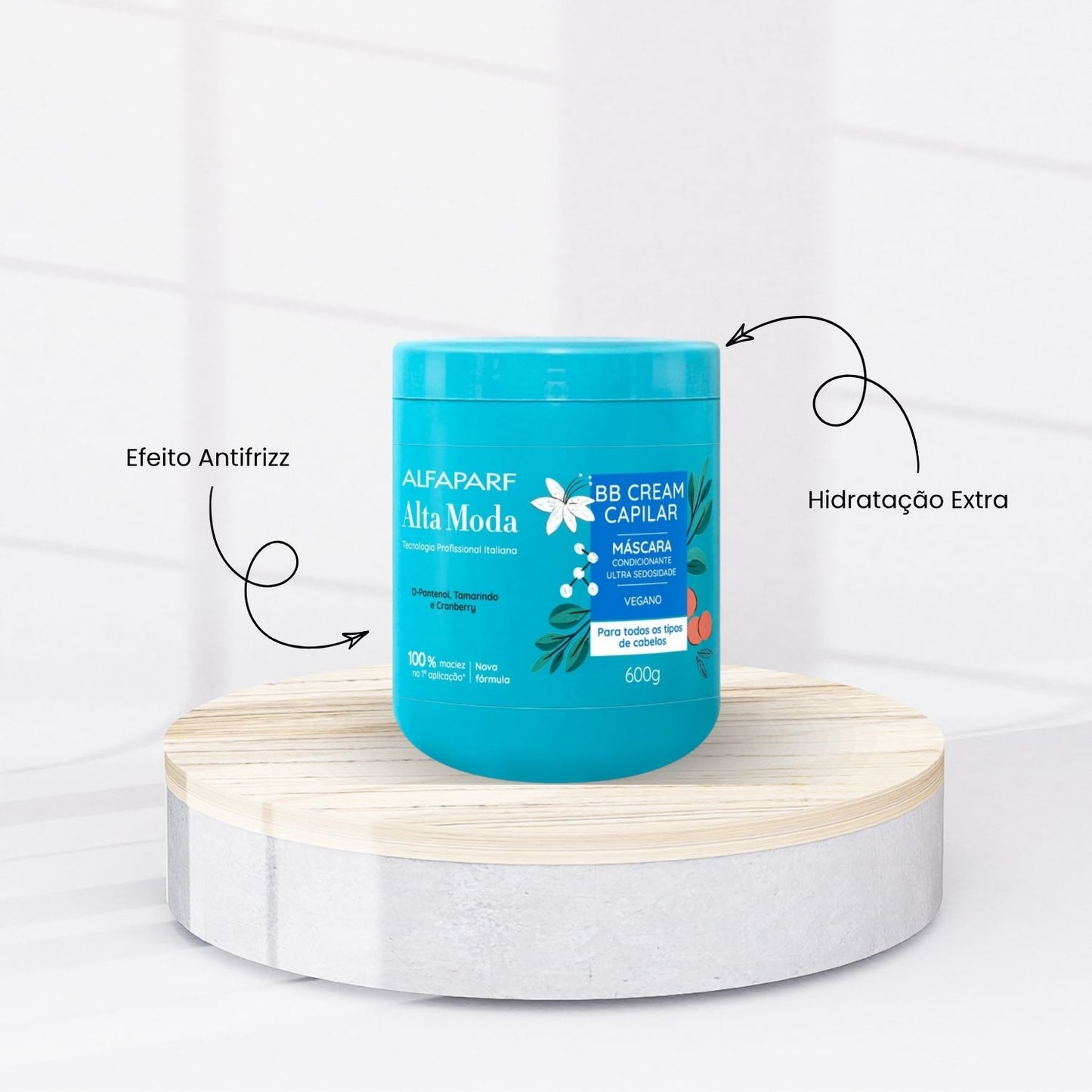 Máscara Alfaparf Alta Moda BB Cream Multibenefícios Reparação Brilho 600 g