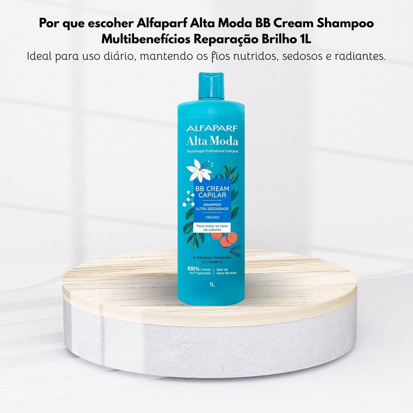 Shampoo Alfaparf Alta Moda BB Cream Multibenefícios Reparação Brilho 1 Litro