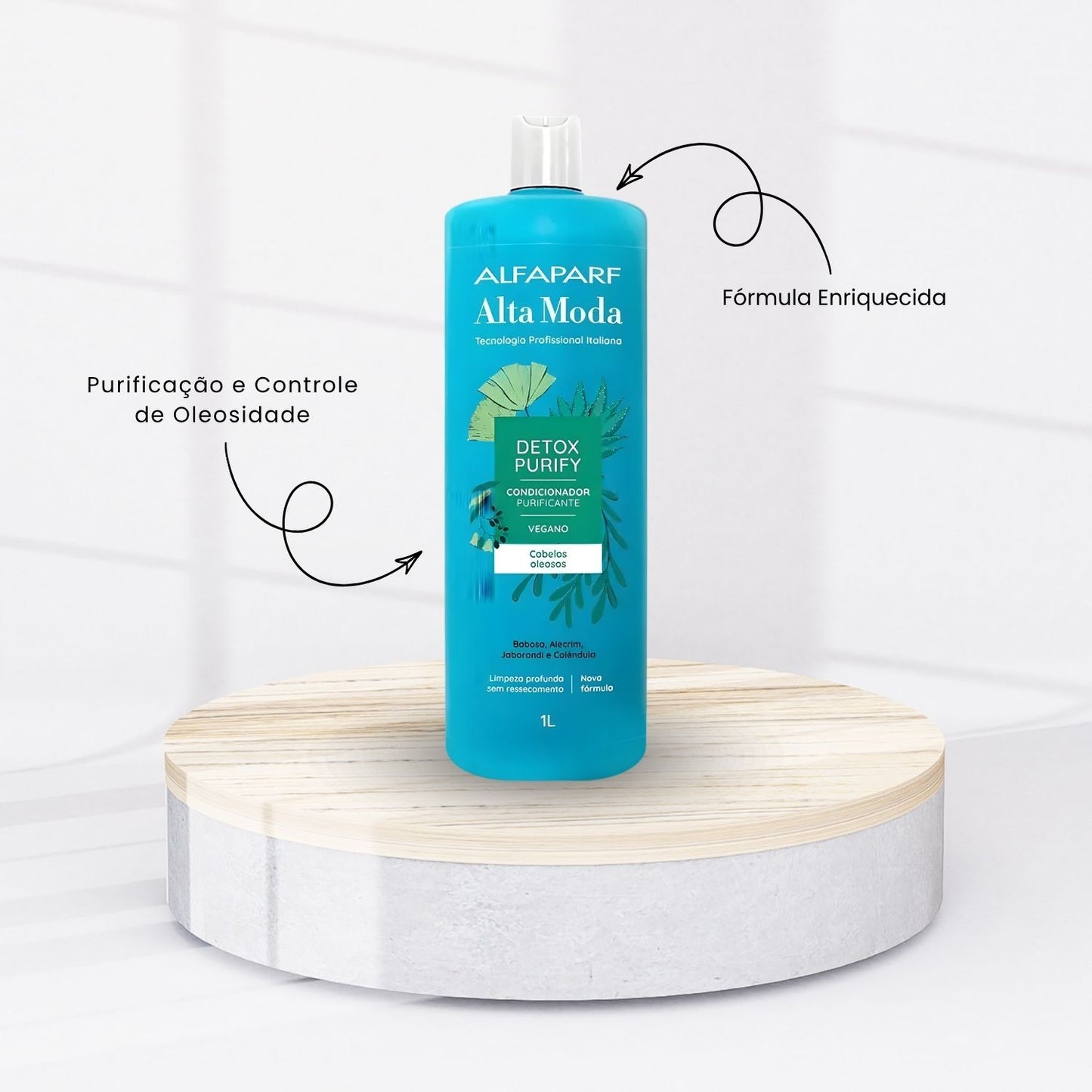 Condicionador Alfaparf Alta Moda Detox Purify Bálsamo Equilíbrio Purificação 1 Litro