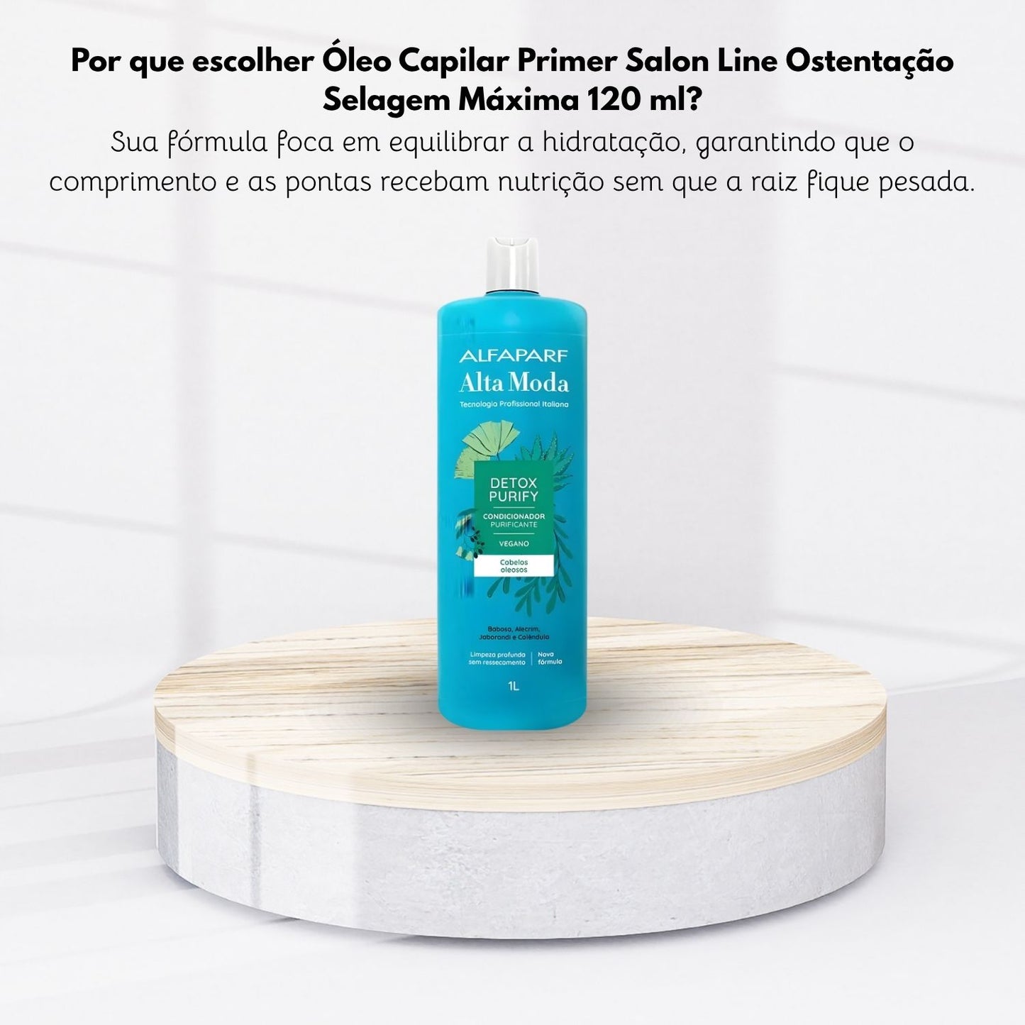 Condicionador Alfaparf Alta Moda Detox Purify Bálsamo Equilíbrio Purificação 1 Litro
