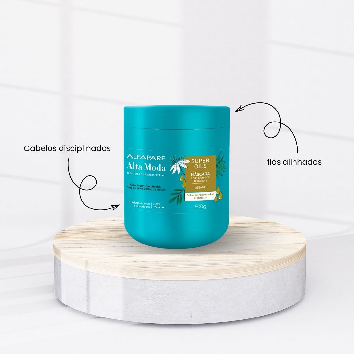 Máscara Alfaparf Alta Moda Super Oils Máscara de Nutrição e Brilho 600 g