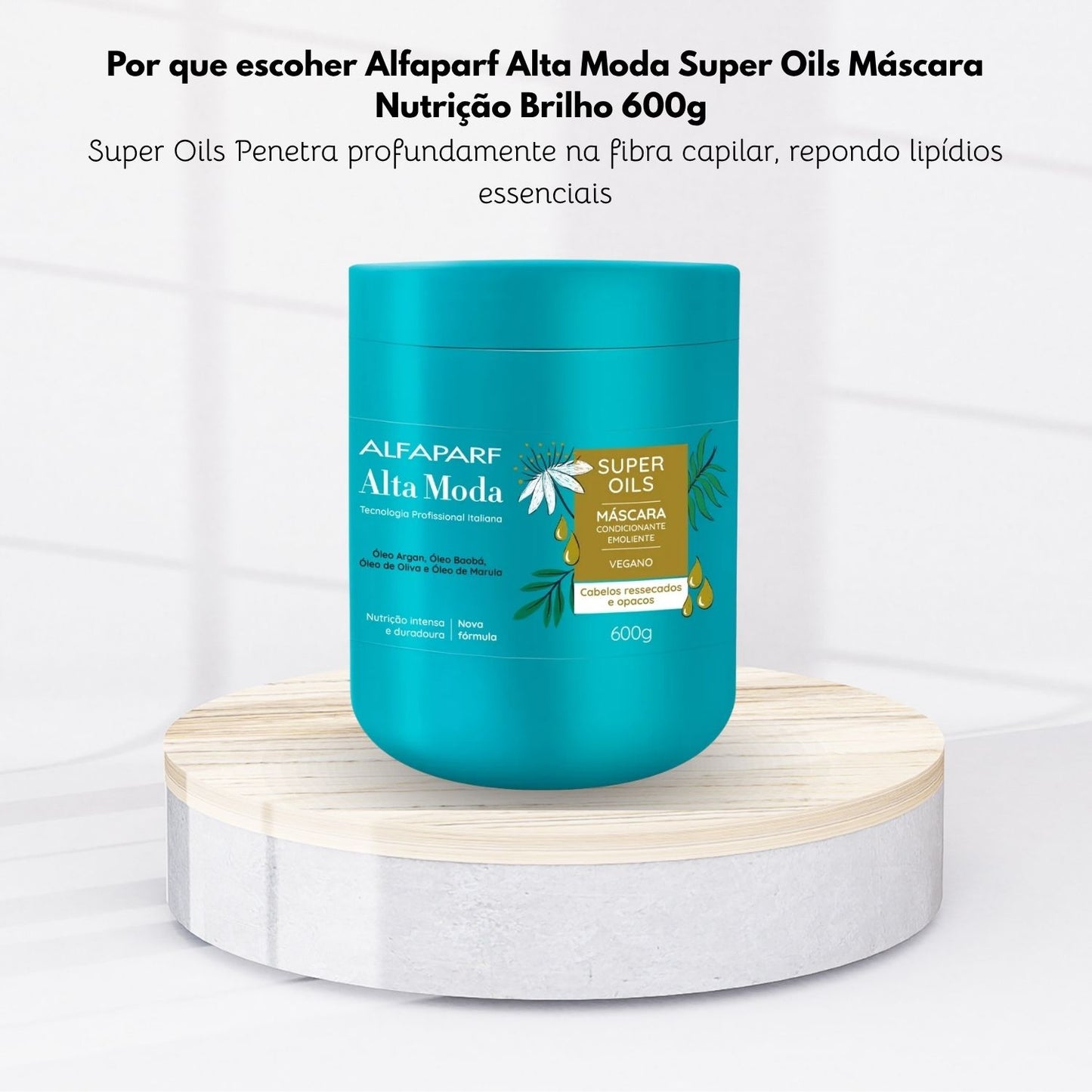 Máscara Alfaparf Alta Moda Super Oils Máscara de Nutrição e Brilho 600 g