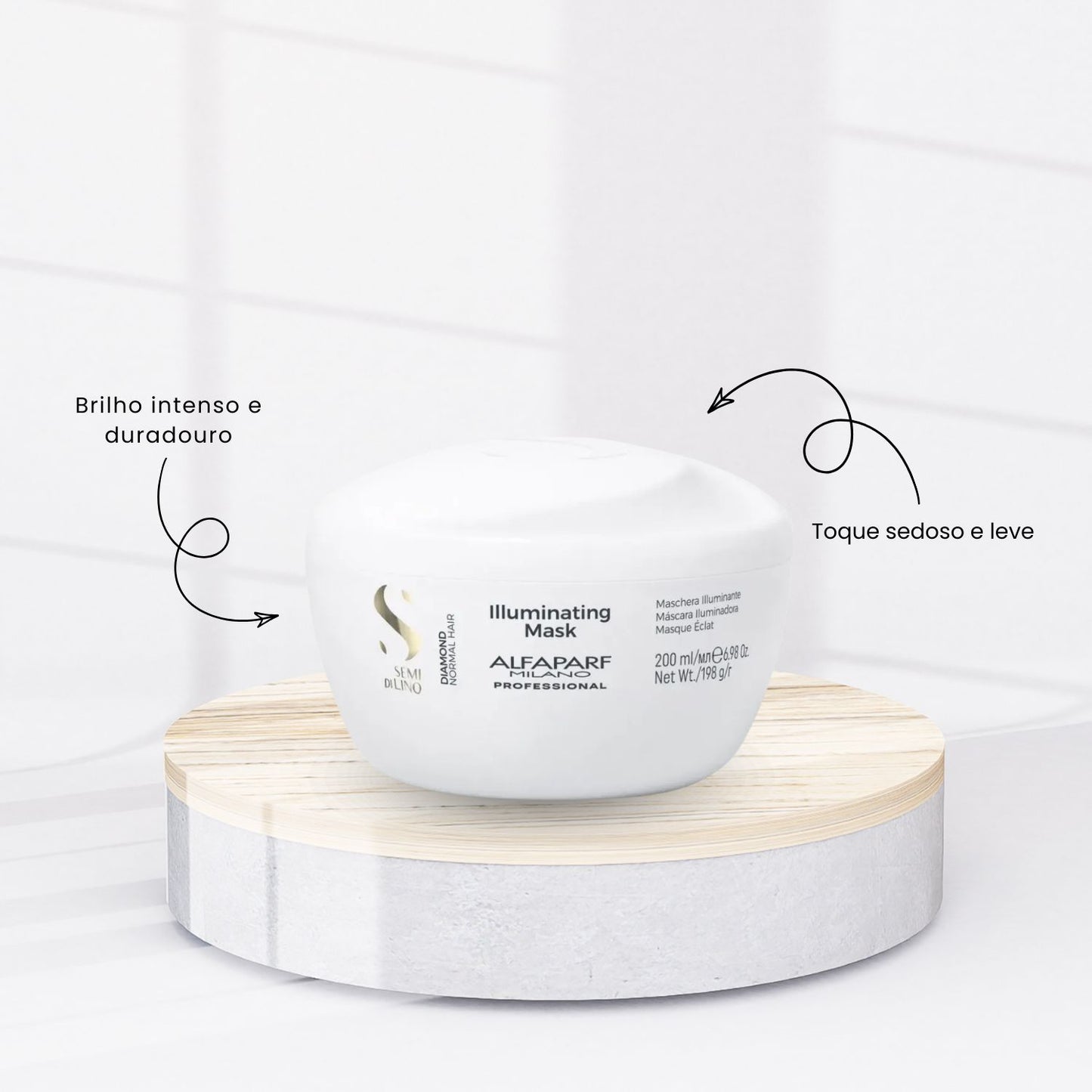 Kit Alfaparf Semi Di Lino Cronograma Capilar Máscara de Hidratação Nutrição Reconstrução 3 x 200 ml
