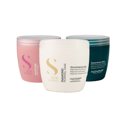Kit Alfaparf Semi Di Lino Cronograma Capilar  Máscara de Hidratação Nutrição Reconstrução 3 x 500 ml