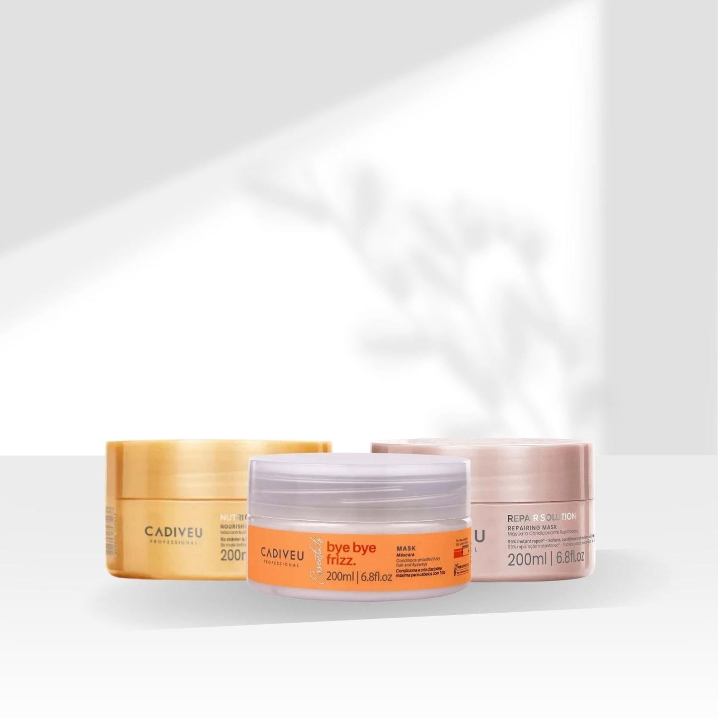 Kit Cadiveu Cronograma Capilar  Máscara de Hidratação Nutrição Reconstrução 3 x 200 ml