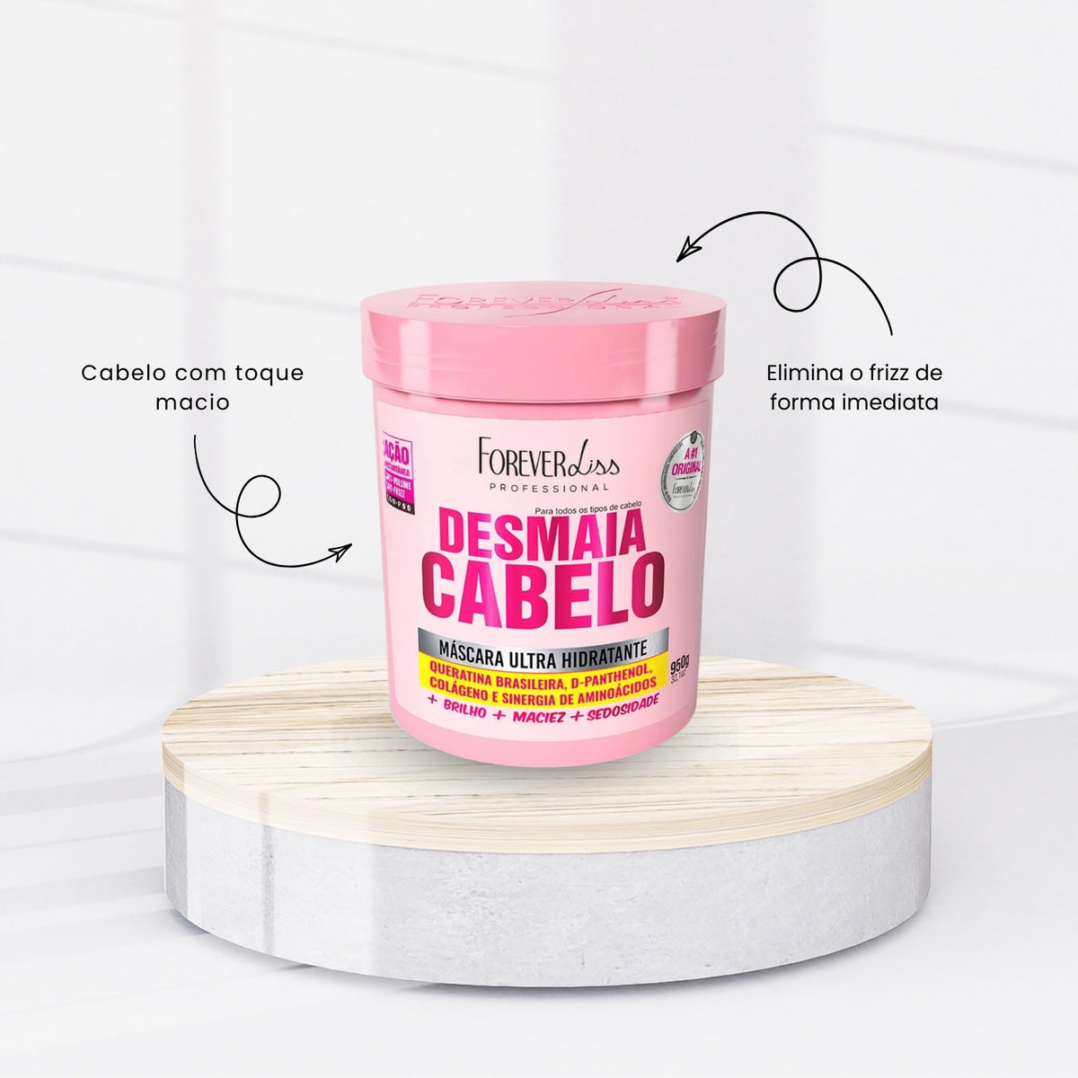Kit Forever Liss Máscaras Desmaia 950 g+ Verniz 1000 g