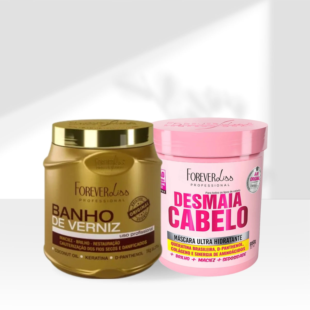 Kit Forever Liss Máscaras Desmaia 950 g+ Verniz 1000 g