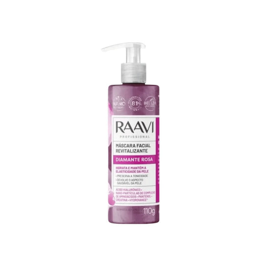Máscara Raavi Facial Diamante Rosa Renovação 110 g
